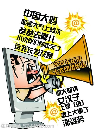  2013十大网络用语 出炉：土豪、中国大妈入列