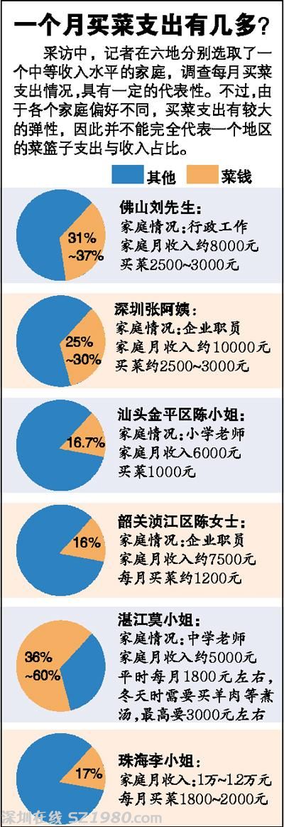 媒体称<a href=http://www.szxxg.com/shenzhen/ target=_blank class=infotextkey>深圳</a>佛山家庭每月买菜要花两三千元