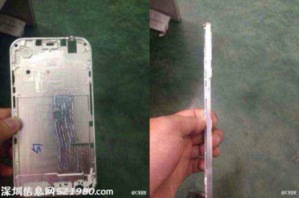 疑似iPhone 6工厂测试照泄露 机身更修长