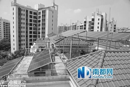 广州市民自家屋顶建太阳能光伏发电站(图)