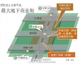 华强北将建最长地下商业街 南起深南大道北至红荔路