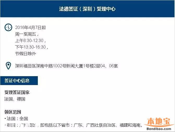 深圳可办理德国法国签证 附申请指南