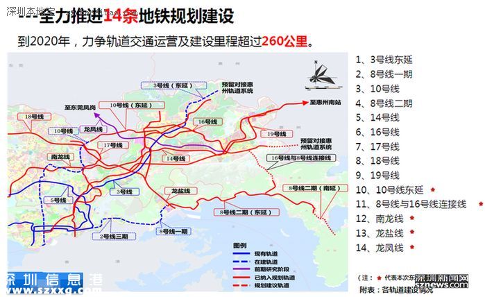 深圳东进全面实施 3条向东地铁将开工