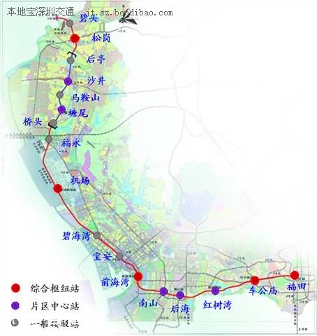 深圳地铁11号线确定5个换乘站点（共18个站）