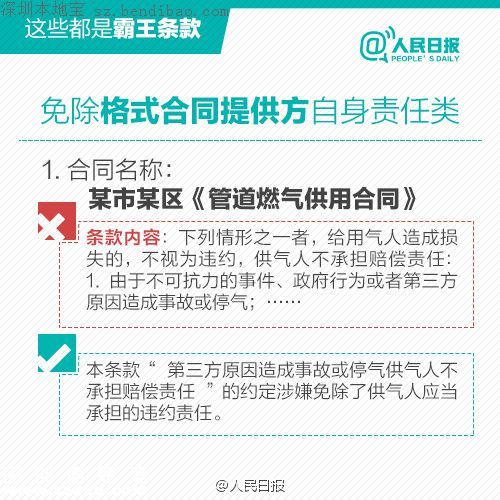 广东公布10条霸王条款 涉及供水供电供气