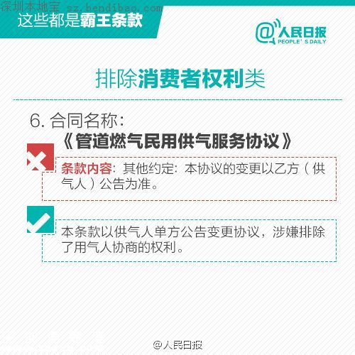 广东公布10条霸王条款 涉及供水供电供气