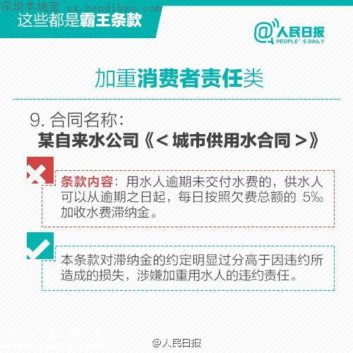 广东公布10条霸王条款 涉及供水供电供气